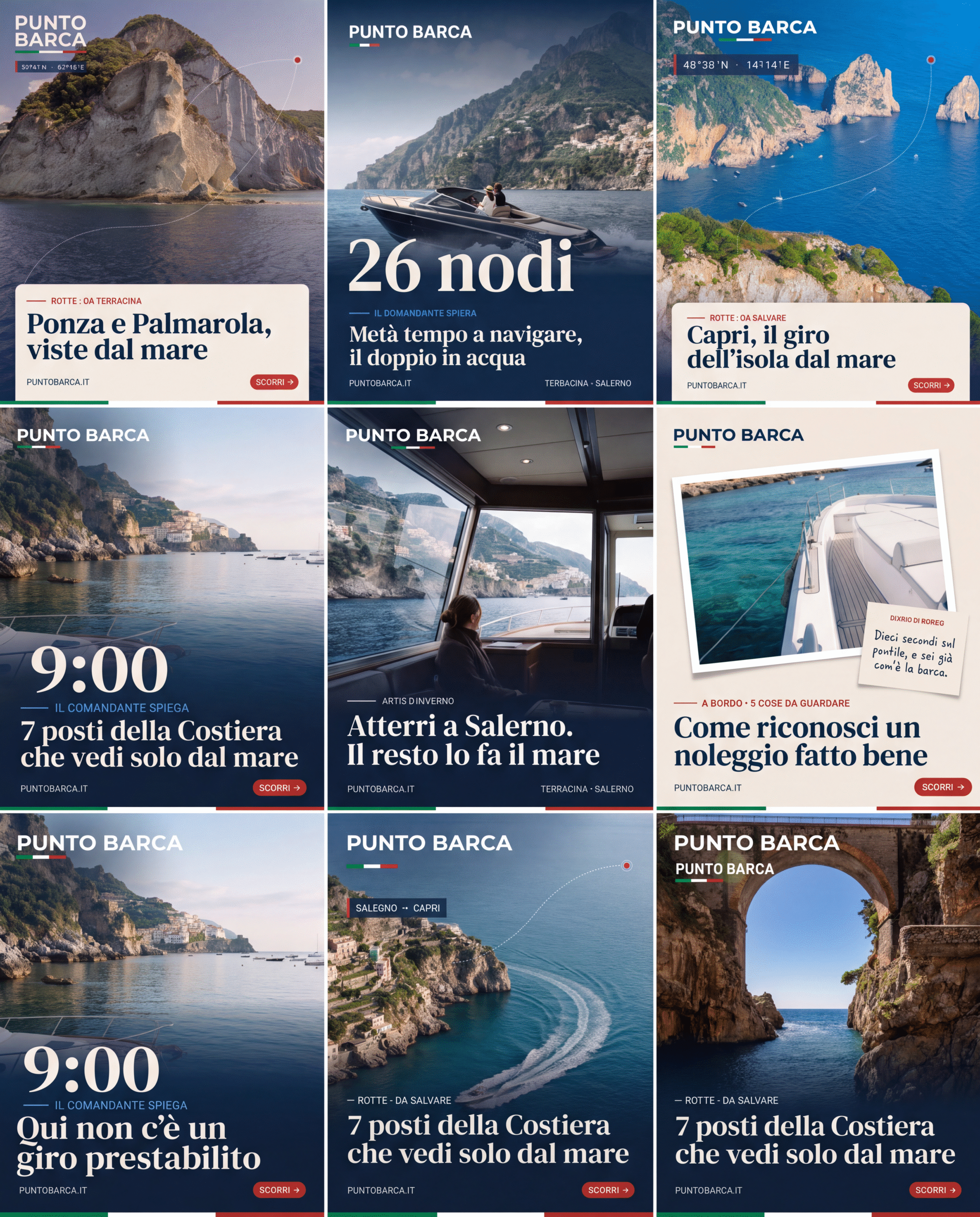 Esempio di griglia Instagram per Punto Barca